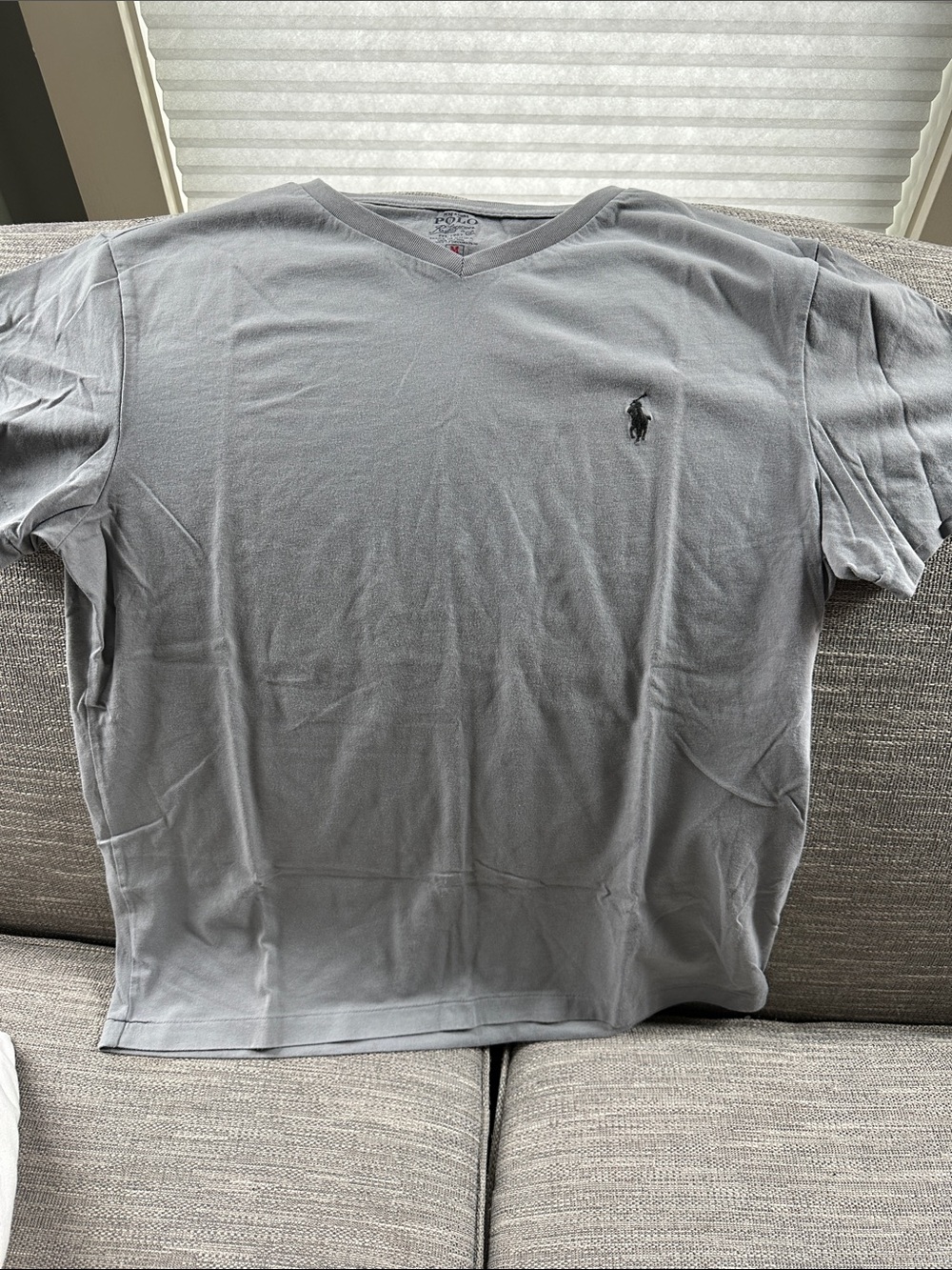 Ralph Lauren Light Gray V-Neck Polo Tee